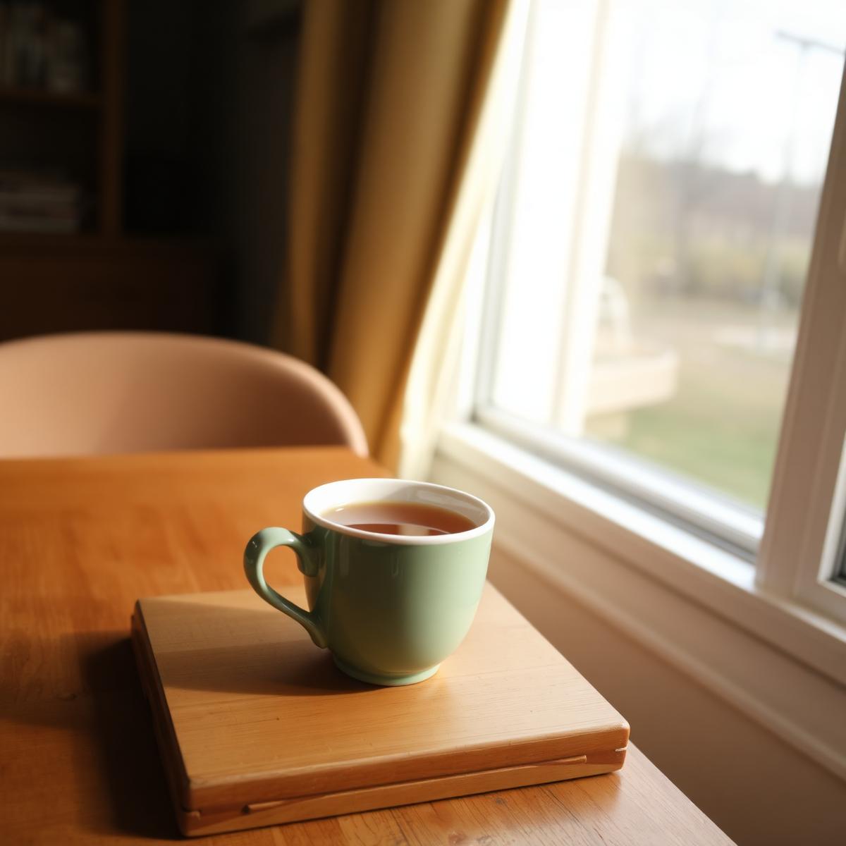 A quiet cup of tea by the window